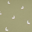 Katoen tricot zwanen kaki groen