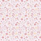 Katoen poplin bloemenveld wit