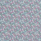 Katoen poplin kleine bloempjes petrol