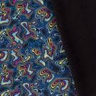 Softshell digitaaldruk abstract zwart