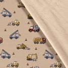 Alpenfleece bouwvoertuigen beige