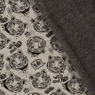Alpenfleece tijgers grijs melange