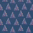 50x145 cm katoen poplin christmas kerstbomen marine