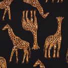 Viscose poplin giraffen zwart