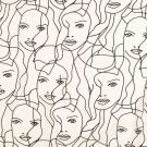 Viscose poplin mensen wit