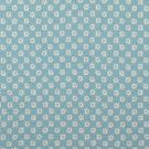 Katoenen mousseline geborduurd bloemetjes turquoise