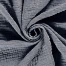 Mousseline 4 laags recycled uni indigo