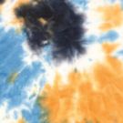 Sweat/french terry tie-dye zwart