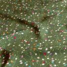 Viscose poplin bloemen groen