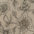 Katoenen mousseline bloemen beige