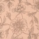 Katoenen mousseline bloemen zalm