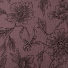 Katoenen mousseline bloemen mauve