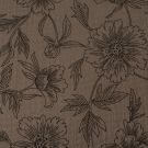 Katoenen mousseline bloemen taupe bruin