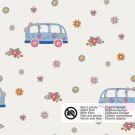 50x150cm katoen tricot hippiebus offwhite