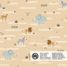 50x150cm katoen tricot dieren beige