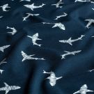 Katoen tricot haaien marine