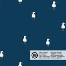 50x150cm katoen tricot meeuwen marine