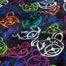 Sweat/french terry emoticons zwart