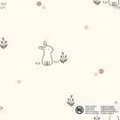 Katoen poplin konijnen offwhite