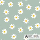 Katoen poplin bloemen mint