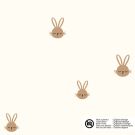 Katoen poplin konijnen offwhite