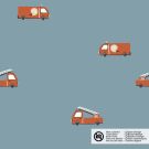 Katoen poplin brandweerauto's indigo