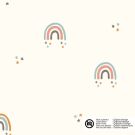 Katoen poplin regenbogen offwhite