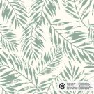 Katoen poplin bladeren offwhite