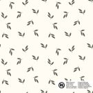 Katoen poplin bladeren offwhite