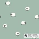 Katoen poplin schapen donkermint