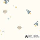 Katoen poplin raketten offwhite