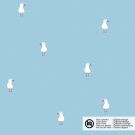 Katoen poplin meeuwen babyblauw