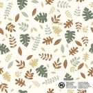 Katoen poplin bladeren offwhite