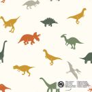 Katoen poplin dino's offwhite