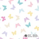 Katoen poplin vlinders wit