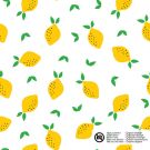 Katoen poplin citroenen wit
