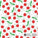 Katoen poplin kersen wit