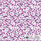 Katoen poplin bloemen fuchsia