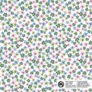 Katoen poplin bloemen groen