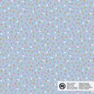 Katoen poplin bloemen babyblauw