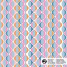 Katoen poplin golven babyblauw