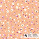 Katoen poplin bloemen zalm