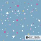 Katoen poplin sterren staalblauw