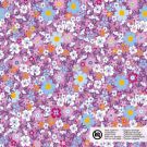 Katoen poplin bloemen lila