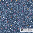 Katoen poplin vogels marine