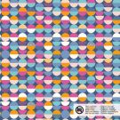 Katoen poplin cirkels indigo