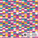 Katoen poplin cirkels fuchsia