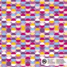 Katoen poplin cirkels lila