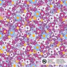 Katoen poplin bloemen lila