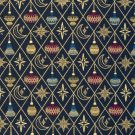 Katoen poplin kerst ballen marine/goud